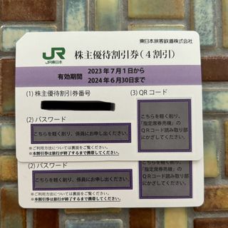 ジェイアール(JR)の東日本旅客鉄道 株主優待 株主優待割引券2枚 有効期限2024.06.30(その他)