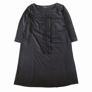 ユナイテッドアローズグリーンレーベルリラクシング(UNITED ARROWS green label relaxing)の美品 グリーンレーベルリラクシング フリル ストレッチ チュニック BLM5(シャツ/ブラウス(長袖/七分))