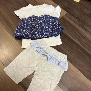 フタフタ(futafuta)のフタフタ　花柄トップス　おまけ半ズボン(Tシャツ/カットソー)