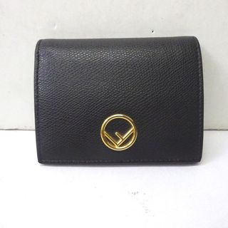 FENDI - フェンディ 二つ折り財布 エフイズ 8M0387 ブラック レディース Ft605321 中古