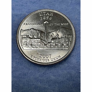 アメリカ25セント  記念硬貨Utah   2007-5-P(貨幣)