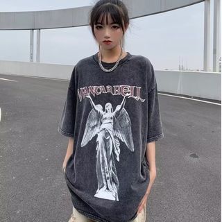 【ｙ２ｋ】レディース　Tシャツ　レトロ　半袖　ユニセックス　ヘビーメタル　人気(Tシャツ(半袖/袖なし))