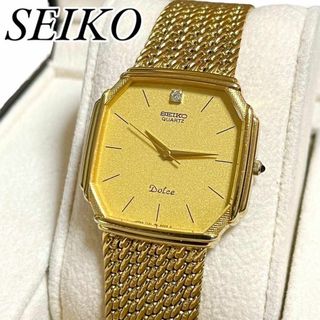 セイコー(SEIKO)の美品 SEIKO 腕時計 ドルチェ スクエア オクタゴン クォーツ ゴールド(腕時計(アナログ))