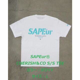 SAPEur® CHERISH＆CO S/S TEE ホワイト L サプール(Tシャツ/カットソー(半袖/袖なし))