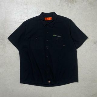 ディッキーズ(Dickies)のDickies ディッキーズ  ワークシャツ 半袖シャツ 企業ロゴ刺繍  メンズXL(シャツ)