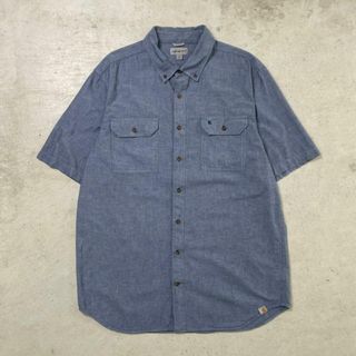 カーハート(carhartt)のCarhartt カーハート ロゴ刺繍 半袖ワークシャツ メンズXL(シャツ)