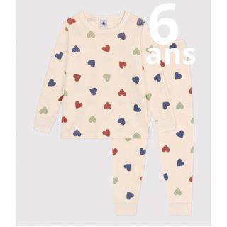 プチバトー(PETIT BATEAU)の新品　プチバトー　PETIT BATEAU  ミルキーハート　パジャマ6ans(パジャマ)