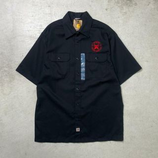 カーハート(carhartt)のDEADSTOCK NOS Carhartt カーハート 企業ロゴ刺繍 半袖ワークシャツ メンズL-XL相当(シャツ)