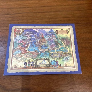 ディズニー(Disney)の●ディズニーシー 地図 マップ テーマポート ポストカード(使用済み切手/官製はがき)