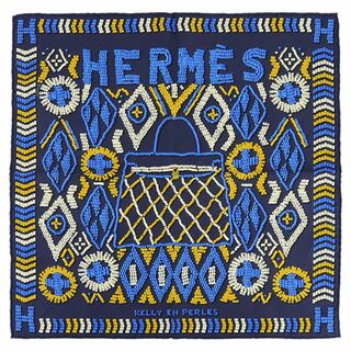 エルメス(Hermes)のエルメス スカーフ バンダナ レディース ガブロッシュ ツイル 45 シルク ケリーアンペルル ネイビー ブルー 新品 4110 (バンダナ/スカーフ)