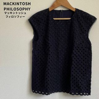 マッキントッシュフィロソフィー(MACKINTOSH PHILOSOPHY)のMACKINTOSH PHILOSOPHY ノースリーブ ブラウス レース(シャツ/ブラウス(半袖/袖なし))