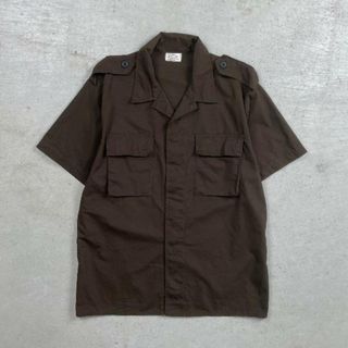 民間品 USA製 半袖ミリタリーシャツ BDUシャツ REGULAR メンズM-L相当(シャツ)