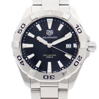 タグホイヤー(TAG Heuer)の電池交換済 TAG Heuer タグホイヤー アクアレーサー WBD1110 BA0928 デイト 300m防水 黒 ブラック SS ステンレス メンズ クォーツ【6ヶ月保証】【腕時計】【中古】(腕時計(アナログ))