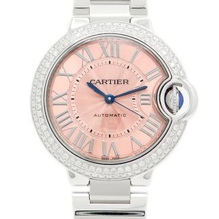 カルティエ(Cartier)のCartier カルティエ バロンブルー LM W69009Z3 デイト シルバー ギョーシェ K18YG イエローゴールド SS ステンレス コンビ メンズ 自動巻き【6ヶ月保証】【腕時計】【中古】(腕時計(アナログ))