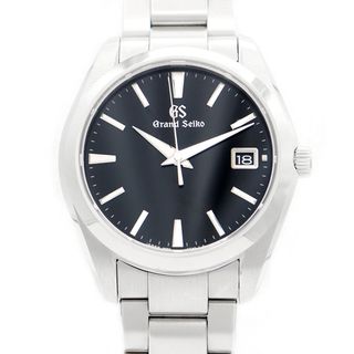 グランドセイコー(Grand Seiko)の電池交換済 SEIKO セイコー グランドセイコー GS ヘリテージコレクション 9F82-0AF0 SBGV223 デイト 100m防水 黒 ブラック SS ステンレス メンズ クォーツ【6ヶ月保証】【腕時計】【中古】(腕時計(アナログ))