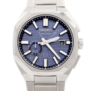 セイコー(SEIKO)のSEIKO セイコー アストロン GPS ネクスター コアショップ専用モデル 3X62-0AA0 SBXD013 デイト 青 ブルー Ti チタン メンズ GPS電波ソーラー クォーツ【6ヶ月保証】【腕時計】【中古】(腕時計(アナログ))