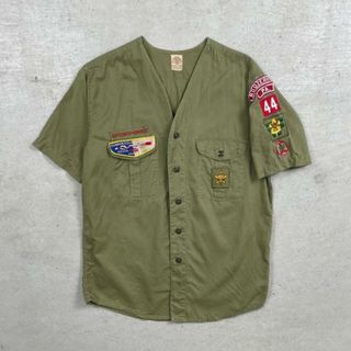 60年代 BOY SCOUTS OF AMERICA 半袖 ノーカラー ボーイスカウトシャツ メンズM相当 レディース(シャツ)