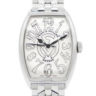 FRANCK MULLER - FRANCK MULLER フランクミュラー トノーカーベックス 5850SCREL シルバー ギョーシェ SS ステンレス メンズ 自動巻き【6ヶ月保証】【中古】【腕時計】