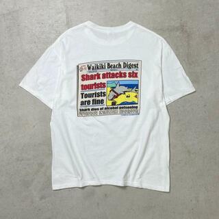 00年代 ONLY IN HAWAII  プリントTシャツ  サメ アニマル アート メンズXL(Tシャツ/カットソー(半袖/袖なし))