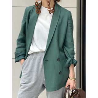 アパルトモンドゥーズィエムクラス(L'Appartement DEUXIEME CLASSE)のL'Appartement Linen W Jacket(テーラードジャケット)