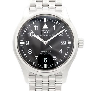 インターナショナルウォッチカンパニー(IWC)の内部点検済 IWC インターナショナルウォッチカンパニー パイロットウォッチ マークXV IW325307 デイト 60ｍ防水 黒 ブラック SS ステンレス メンズ 自動巻き マーク15【6ヶ月保証】【腕時計】【中古】(腕時計(アナログ))