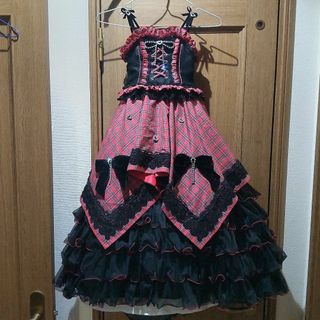 スタジオ撮影使用[アトリエ霧]　子供用ドレス(黒リボン) サイズ３号<b424>(ドレス/フォーマル)