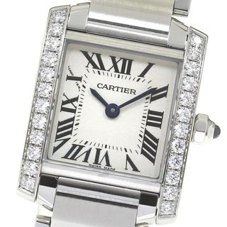 カルティエ(Cartier)のカルティエ CARTIER W4TA0008 タンクフランセーズSM サイドダイヤ クォーツ レディース 良品 _815729(腕時計)