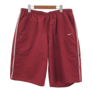 ナイキ(NIKE)の00年代 NIKE ナイキ ジャージ ショートパンツ スポーツ レッド (メンズ XL) 中古 古着 Q7915(ショートパンツ)