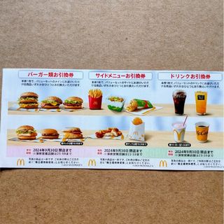 マクドナルド　株主優待券　1シート(フード/ドリンク券)