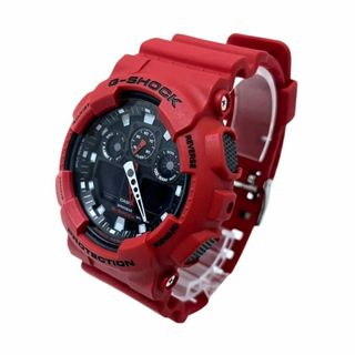 CASIO - CASIO G-SHOCK 腕時計 GA-100B-4AJF レッド クオーツ ストリート カジュアル 箱 取説付属 稼働品 【美品】 22405R27