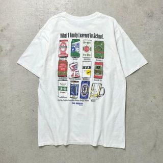 00年代 UNKNOWN メッセージプリント Tシャツ ビール お酒 メンズL(Tシャツ/カットソー(半袖/袖なし))