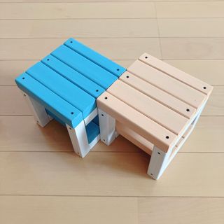 フラワースタンド　ガーデニング台　2個セット　ハンドメイド(トイレ収納)