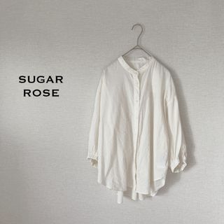 Sugar Rose - シュガーローズ　ノーカラーブラウス　コットン100%