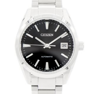 シチズン(CITIZEN)のCITIZEN シチズン コレクション メカニカル クラシカル 9011-S125804 NB1050-59E デイト 黒 ブラック SS ステンレス メンズ 自動巻き【6ヶ月保証】【腕時計】【中古】(腕時計(アナログ))