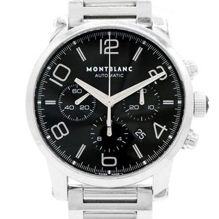 モンブラン(MONTBLANC)のMONTBLANC モンブラン タイムウォーカー クロノグラフ 7141 M29430 デイト 裏スケルトン スモールセコンド 黒 ブラック SS ステンレス メンズ 自動巻き【6ヶ月保証】【腕時計】【中古】(腕時計(アナログ))