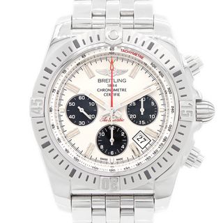 BREITLING - BREITLING ブライトリング クロノマット 44 エアボーン AB0115 クロノグラフ タキメーター 500m防水 スモールセコンド アイボリー SS ステンレス メンズ 自動巻き【6ヶ月保証】【腕時計】【中古】