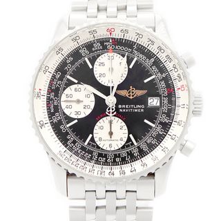 ブライトリング(BREITLING)のBREITLING ブライトリング ナビタイマー ファイターズ A13330 A153BFTNP クロノグラフ 30m防水 デイト 黒 ブラック SS ステンレス メンズ 自動巻き【6ヶ月保証】【腕時計】【中古】(腕時計(アナログ))