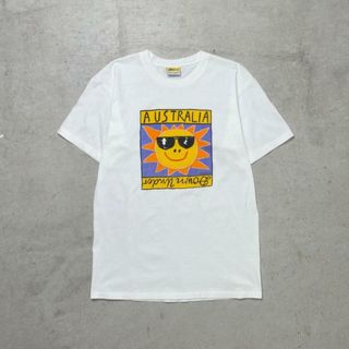 00年代 AUSTRALIA DOWN UNDER オーストラリア ダウンアンダー スーベニアプリントTシャツ アート メンズM(Tシャツ/カットソー(半袖/袖なし))