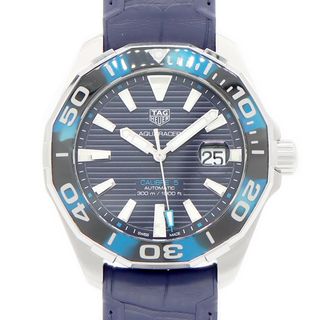 タグホイヤー(TAG Heuer)の内部点検済 TAG Heuer タグホイヤー アクアレーサー キャリバー5 WAY201P FT6178 デイト 300m防水 青 ブルー SS ステンレス 純正ベルト 純正尾錠 メンズ 自動巻き【6ヶ月保証】【腕時計】【中古】(腕時計(アナログ))