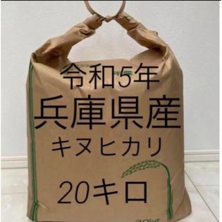 【兵庫県産　玄米】20キロ　キヌヒカリ(米/穀物)