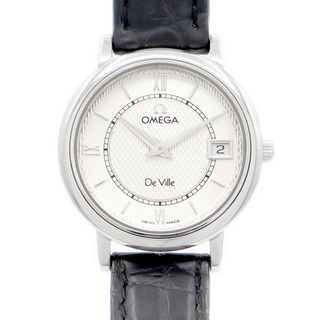 オメガ(OMEGA)の電池交換済 OMEGA オメガ DeVille デビル プレステージ シルバー SS ステンレス 純正ベルト 純正尾錠 レディース クォーツ デヴィル【6ヶ月保証】【腕時計】【中古】(腕時計)