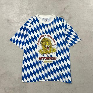 00年代 OKTOBERFEST Munchen オクトーバーフェスト ミュンヘン オールオーバープリントTシャツ ビール お酒 メンズL(Tシャツ/カットソー(半袖/袖なし))