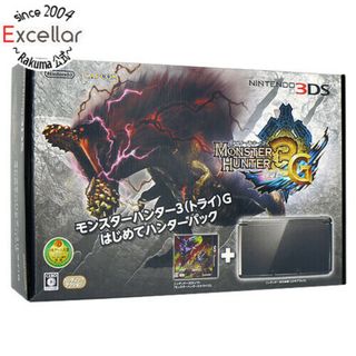 ニンテンドー3DS(ニンテンドー3DS)の任天堂　ニンテンドー3DS モンスターハンター3G はじめてハンターパック　コスモブラック 元箱あり(携帯用ゲーム機本体)