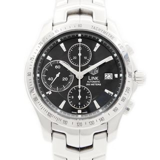 タグホイヤー(TAG Heuer)の内部点検済 TAG Heuer タグホイヤー リンク クロノグラフ CJF2110.BA0576 デイト スモールセコンド タキメーター 200m防水 黒 ブラック SS ステンレス メンズ 自動巻き【6ヶ月保証】【腕時計】【中古】(腕時計(アナログ))