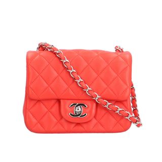 シャネル(CHANEL)のシャネル ミニマトラッセ ショルダーバッグ ラムスキン A35200 レッド レディース CHANEL  中古(ショルダーバッグ)