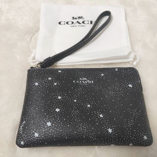 コーチ(COACH)のCOACH コーチ リストレット コインケース ポーチ 黒  美品(コインケース)