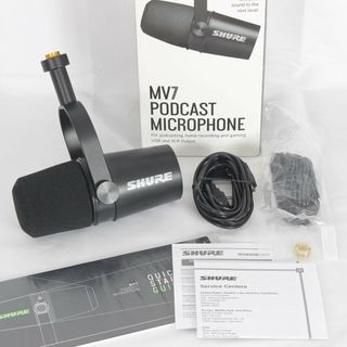 【美品】SHURE MOTIV MV7-K-J ブラック ポッドキャスト マイクロホン ダイナミックマイク シュア 本体