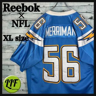 Reebok - リーボック NFL 全刺繍 チャージャーズ 半袖 アメフトゲームシャツ XL