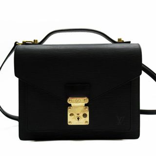 ルイヴィトン(LOUIS VUITTON)のルイ ヴィトン LOUIS VUITTON ハンドバッグ ショルダーバッグ エピ モンソー エピレザー ブラック ゴールド メンズ M52122 送料無料【中古】 w0386a(ハンドバッグ)