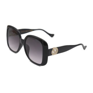 グッチ(Gucci)のGUCCI グッチ インターロッキングG  サングラス GG1029SA 007 アセテート   ブラック   アジアンフィット スクエア 57□19-145 XL【本物保証】(サングラス/メガネ)